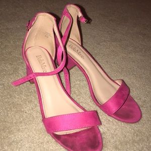 pink chunky heels